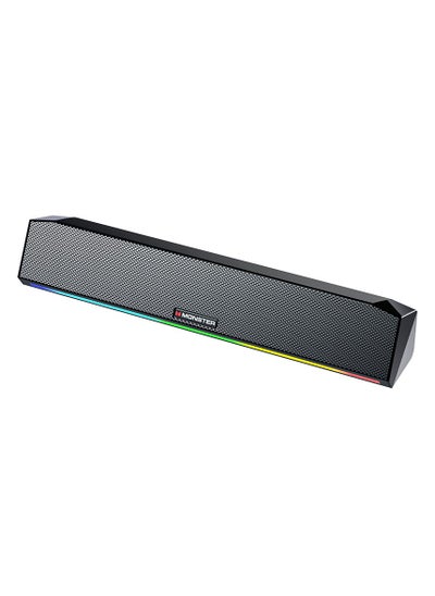 Buy Monster G01 Bluetooth V5.2 Gaming Mini Soundbar - Black in UAE