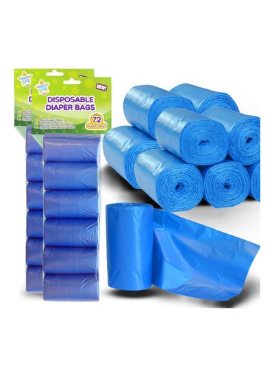 Buy Pack Of 72 Disposable Diaper Bag Refill Rolls in UAE