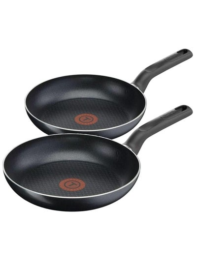 Buy Tefal Issencia XXL Pan Set 2 Pieces 28 and 32cm Pan Non Stick Frying Pan With Integrated Thermo Spot Temperature Control Ergonomic Thermoplastic Handle Extra Deep Shape in UAE