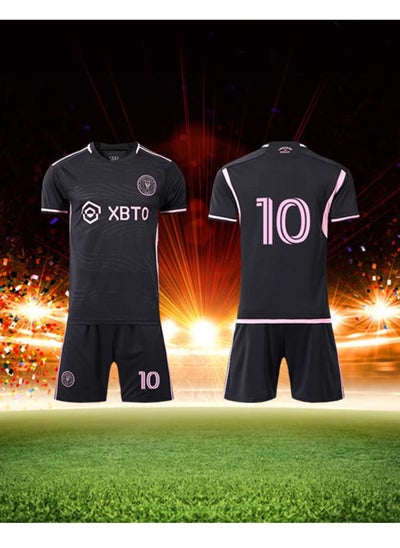 اشتري 23-24 Miami Away Shirt, #10 International Major League Soccer Jersey, Jersey and Shorts Set for Kids في الامارات