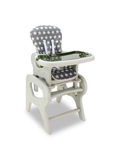 Buy HIGH CHAIR CONVERTIBLE 2 in 1 - STARS GREY in Egypt