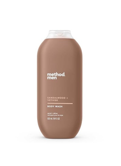 Buy Method Men Body Wash, Sandalwood + Vetiver, Paraben and Phthalate Free, 18 fl oz (Pack of 1) in UAE