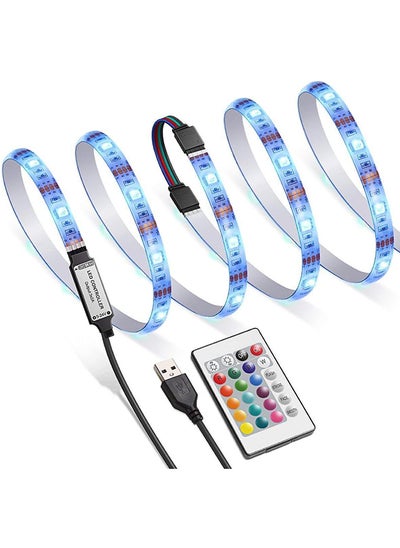 اشتري 2m 60 LEDs Tv Backlighting LED Light Strip Kit With Remote Control في مصر