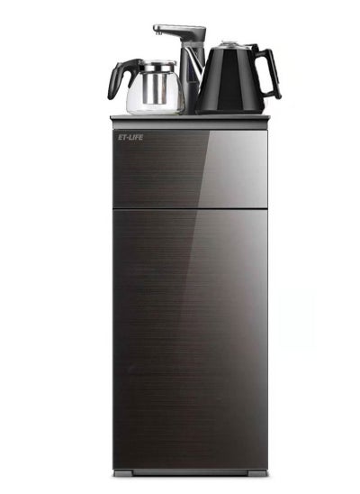 اشتري New Design Household Office Upright Ice-Hot Automatic Water Dispenser Tea Bar Machine with Tea Pot and Electric Kettle 1350W RH007-628 Black في السعودية