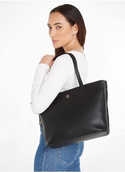 Buy Women's Essential Emblem Tote Bag - Recycled Polyester, Black in Saudi Arabia