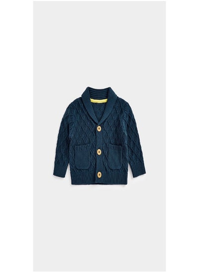 اشتري Navy Cable Knitted Cardigan في السعودية