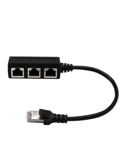 Buy Rj45 Ethernet Splitter Cable Rj45 1 Male to 3 Female Port Lan Ethernet Splitter Adapter Cable Lan Network Plug Connector Adapter for Cat5, Cat5e, Cat6, Cat7 in Saudi Arabia