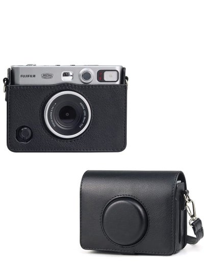 Buy Case for Fuji Mini EVO ,Camera Case Compatible for Fuji Mini EVO Camera with Adjustable Shoulder Strap in Black Lychee Texture Horizontal Style in Saudi Arabia