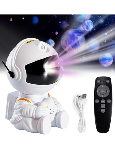 Buy Star Projector Night Light with Timer, Remote Control and 360°Adjustable Design, Astronaut Nebula Galaxy Night Light Projector for Children Adults Baby Bedroom, Party Room and Game Room in UAE