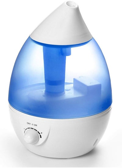 Buy Water droplet design air humidifier with a capacity of 3 liters, with adjustable rotation to purify and humidify the air. in Saudi Arabia