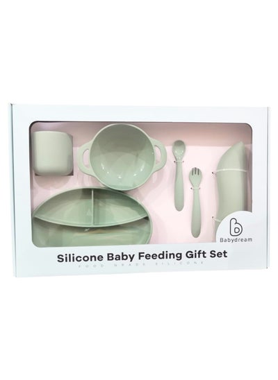 Buy Babydream silicon feeding set Green in Saudi Arabia