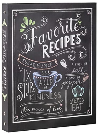 Buy Deluxe Recipe Binder Favorite Recipes Chalkboard by New Seasons - Publications International Ltd Hardcover in UAE