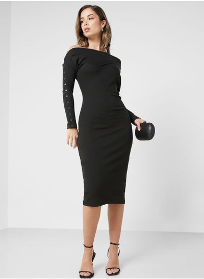 Buy Asymmetric Neck Dress in Saudi Arabia