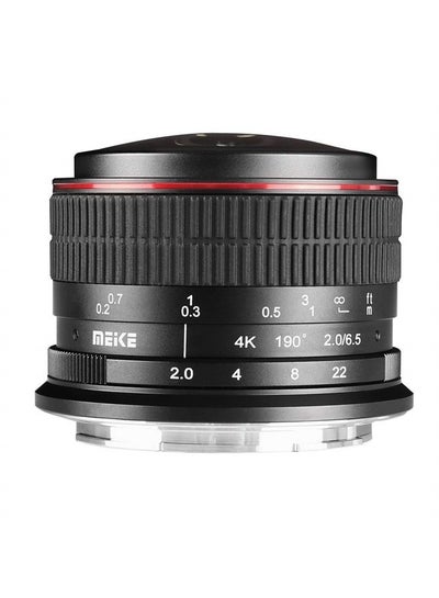 Buy MEKE 6.5mm f2.0 Ultra Wide Fisheye Lens for Sony A9 A7III A7RIII A6400 A6500 A6000 A6100 A6300 Nex3 Nex5 Nex6 Nex7 A7II A7SII A7RII Mirorrless Cameras in UAE