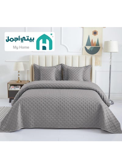 Buy Comforter set king size 6Pcs with microfiber filling 220*240 cm in Saudi Arabia