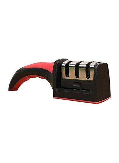 Buy Kitchen Knife Sharpener Knife Sharpener Professional 3 Stage Sharping System For Steel Knives (Black) in Egypt