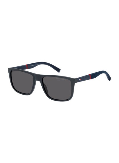 Buy Men's UV Protection Rectangular Sunglasses - Th 2043/S Blue Millimeter - Lens Size: 56 Mm in UAE