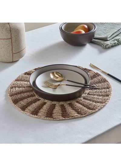 Buy Blak Round Placemat 38 x 38 cm in UAE