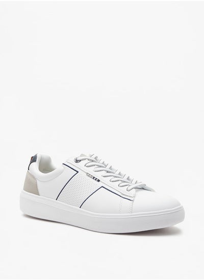 اشتري Men'S Textured Casual Sneakers With Lace-Up Closure في الامارات