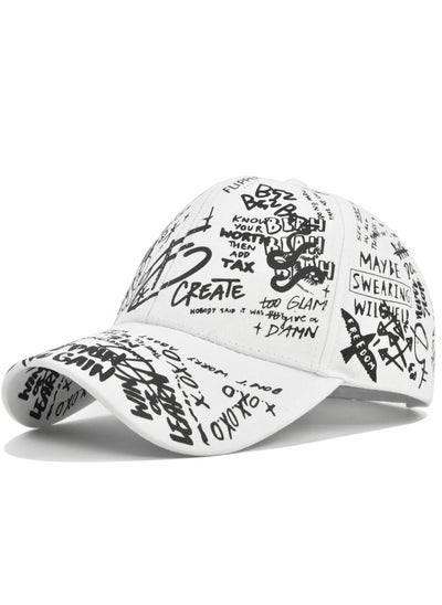 Buy New Multicolor Painted Sun Cap Trend Fashion Duck Tongue Hat Baseball Hat in Saudi Arabia