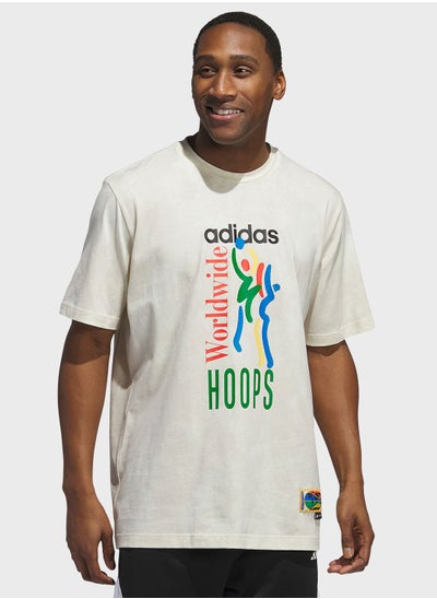 Buy Worldwide Hoop Aop Graphic T-Shirt in UAE