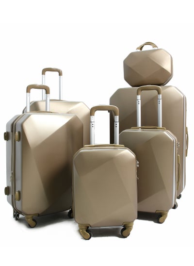 Buy 6-Piece ABS Spinner Luggage Trolley Set in Saudi Arabia