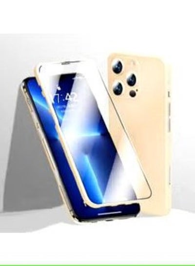 Buy 360 case cover and screen for iPhone 12 Pro-Gold in Egypt