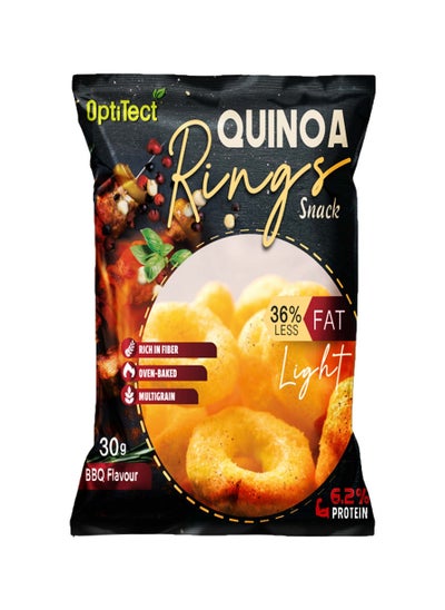 Buy Optitect Quinoa Rings Snack, Barbecue, 30 Gm in UAE