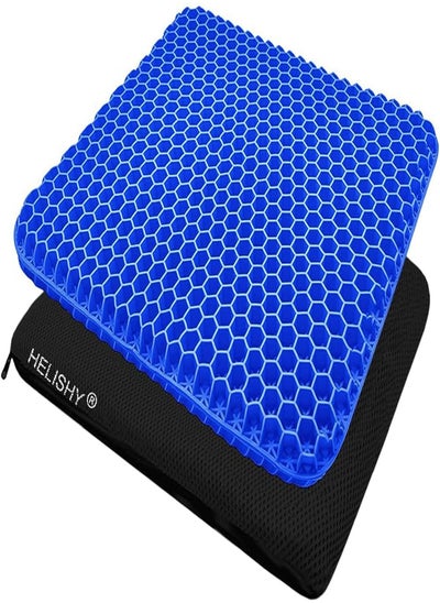 Buy Egg Gel Seat Cushion, Breathable Gel Cushion Chair Pads with Non-Slip Cover for Home Office Car Wheelchair, Honeycomb Design Egg Seat Cushion As Seen On TV in Egypt