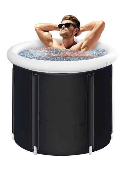 Buy NIBEMINENT Ice Bath Tub,Bath Tub for Athletes with Lid,Cold Plunge Tub for Recovery,5 Layers Portable Ice Bath Barrel Plunge Pool by The Cold Pod (75×80), Black in UAE