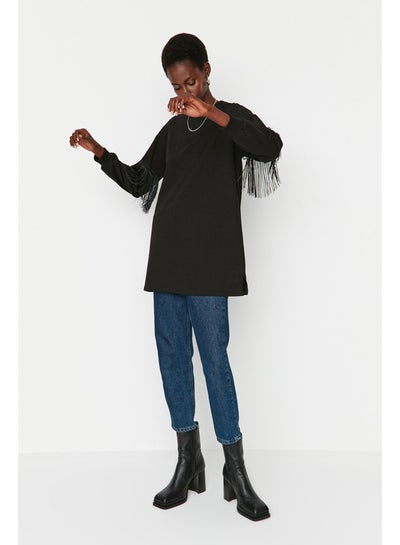 اشتري Sweatshirt - Black - Oversize في مصر