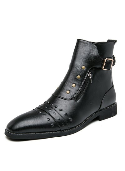 اشتري New Men's Casual Leather Boots في السعودية