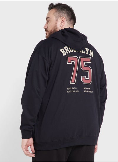 Buy Plus Size Graphic Hoodie in UAE