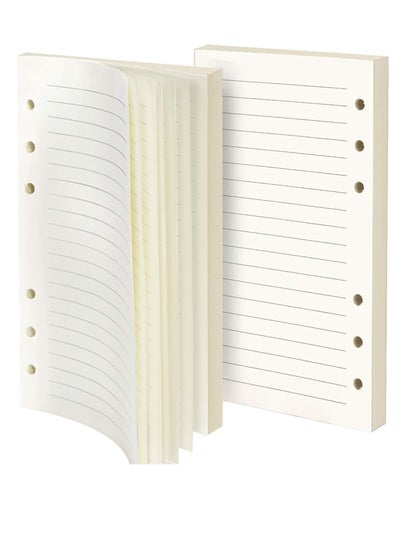 Buy Refill Lined Paper, A6 Refill Paper, 6-Holes Inserts 160 Sheets (320 Pages) for A6 Binder Refillable Journals Notebooks in Saudi Arabia