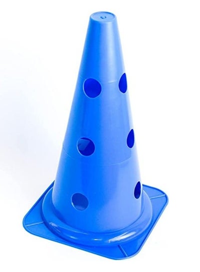 Buy 38cm  Sports & Field Training Cones for Skate, Soccer And Outdoor Games With 12 holes - TI008 - Blue in Egypt