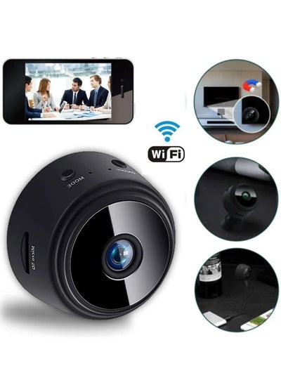 Buy WiFi Mini Magnetic A9 Wireless Spy Hidden HD 1080P Small Portable Round Camera - Indoor Security Camera, Motion Detection, Night Vision Camera (Indoor Security Camera 01) in UAE