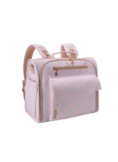 اشتري Large Diaper Bag, Stroller Support, Convertible Tote Bag Multifunctional and Large Capacity في الامارات