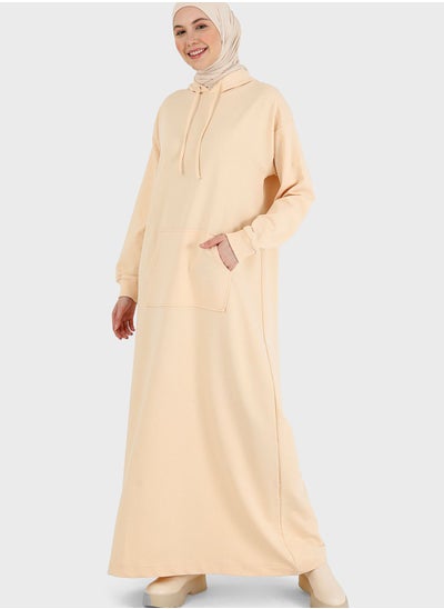 Buy Hooded Pocket Detail Dress in UAE