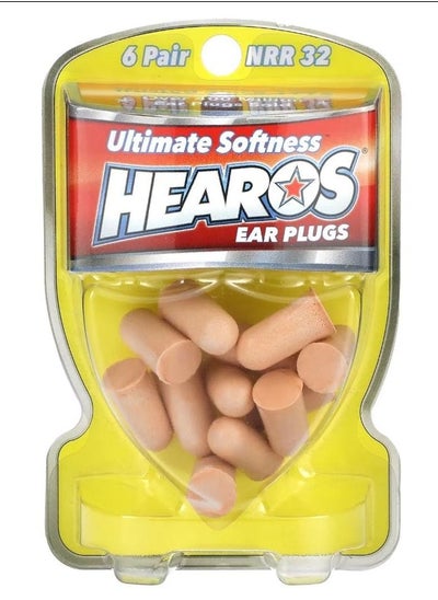 Buy Pair Of 6 Ultimate Soft Earplugs Pink in Saudi Arabia