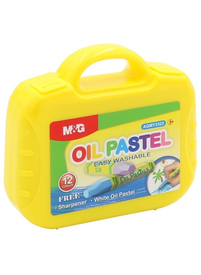 Buy M&G Oil Pastel Super Easy Washable Crayon 12 Colours No: AGMY3322 in Egypt