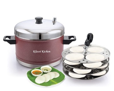 KLASSI KICHEN Stainless Steel Idly Cooker Induction and Gas Stove ...