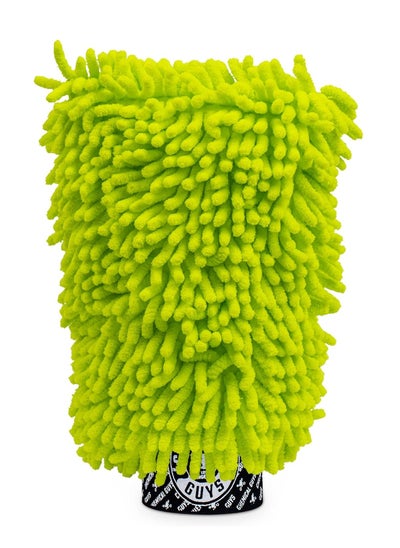 Buy Chemical Guys MIC493 Chenille Premium Scratch-Free Microfiber Wash Mitt, Lime Green, 9.6" x 2.3" x 7" in UAE