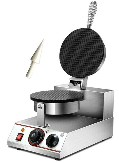 Buy YUEWO Electric Waffle Cone Maker, 1200W Stainless Steel, Non-Stick, Multifunctional for Ice Cream, Egg Rolls & More in UAE