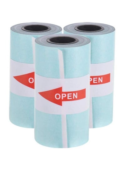 Buy Printable Sticker Paper Rolls for PeriPage A6 Printer, Paperang P1/P2 Mini Photo Printer, Self-Adhesive Direct Thermal Paper Size 57 x 30mm (2.17 * 1.18in) 3 Rolls in UAE