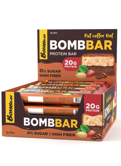 Buy Protein Bar with Nut Coffee Raf High Fiber 12x70g in UAE