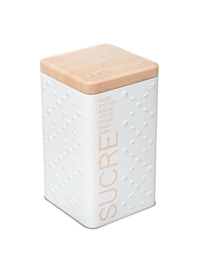 اشتري Metal Square Sugar Canister 1kg في الامارات