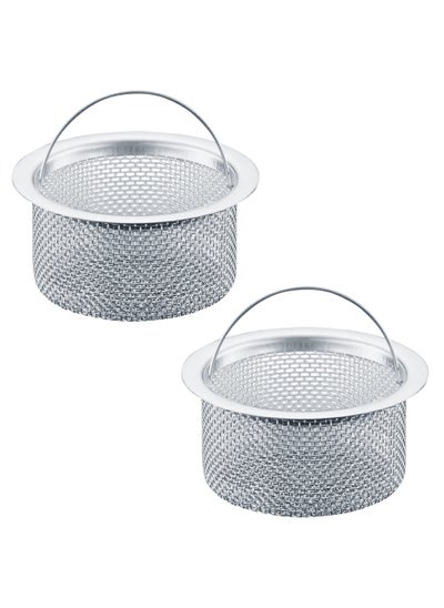 اشتري 2Pcs Kitchen Sink Strainer Drain for Stopper Combo Basket Replacement Stainless Steel With Handle Sink Stopper Suitable for Bathroom Drain strainer في السعودية