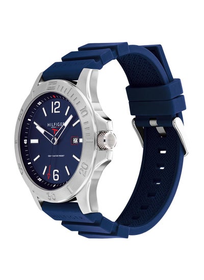 Buy TOMMY HILFIGER RYAN MEN's BLUE DIAL, BLUE SILICONE WATCH - 1791991 in Saudi Arabia