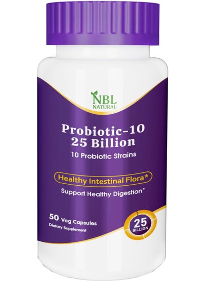 Buy Probiotic-10, 25 Billion, with 10 Probiotic Strains, 50 Veg Capsules in UAE