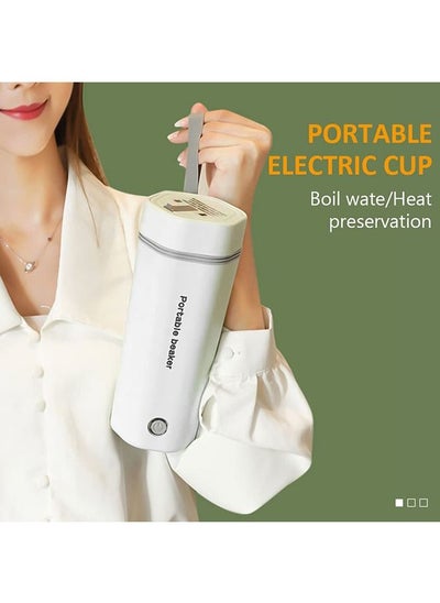 Buy Portable Electric Kettle for Boiling Water 350ML Travel Beaker Tea Kettle Hot Water Boiler Stainless Steel Automatic Shut Off for Making Tea Coffee Baby Milk in Saudi Arabia